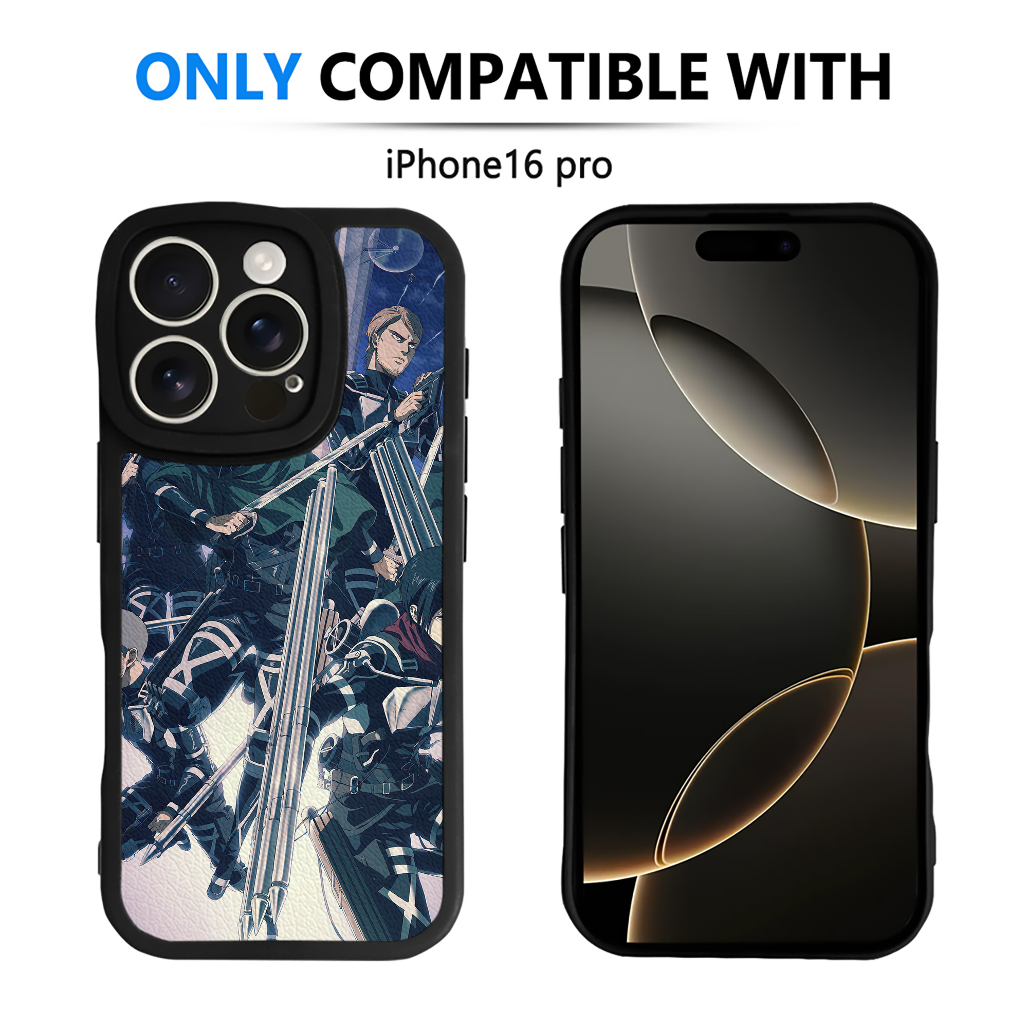 （画像用） 進撃の巨人 Attack on Titan 【iPhone 16シリーズ対応】シリコンスマホケース（レザー調） 材質：シリコン